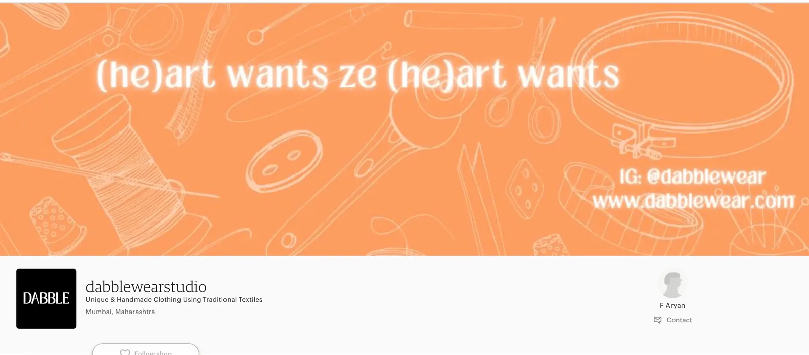 Etsy Shop Banner