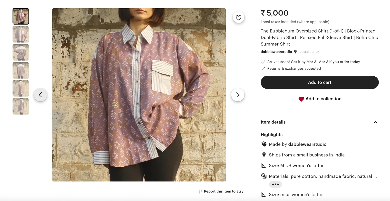 Etsy Product Listing